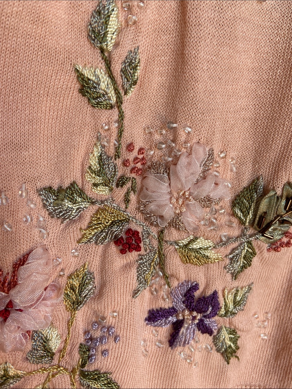 Tiara International Vintage Floral Embroidered Beaded Cardigan
Sweater LG - Picture 3 of 12